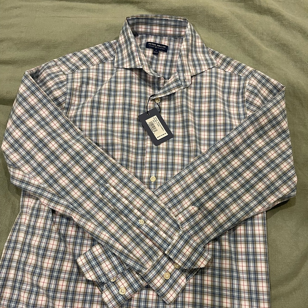 Brand new, small Peter Millar button down long sleeve shirt. Retails $148.